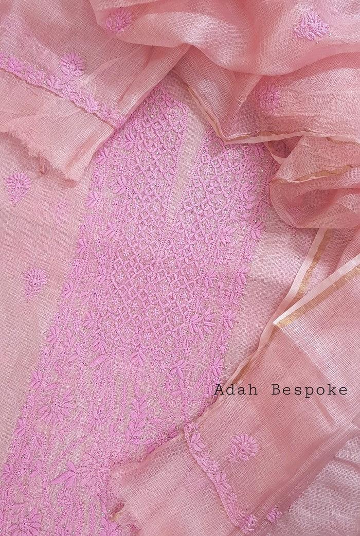 Chikankari Kota Suit - Adah Chikankari