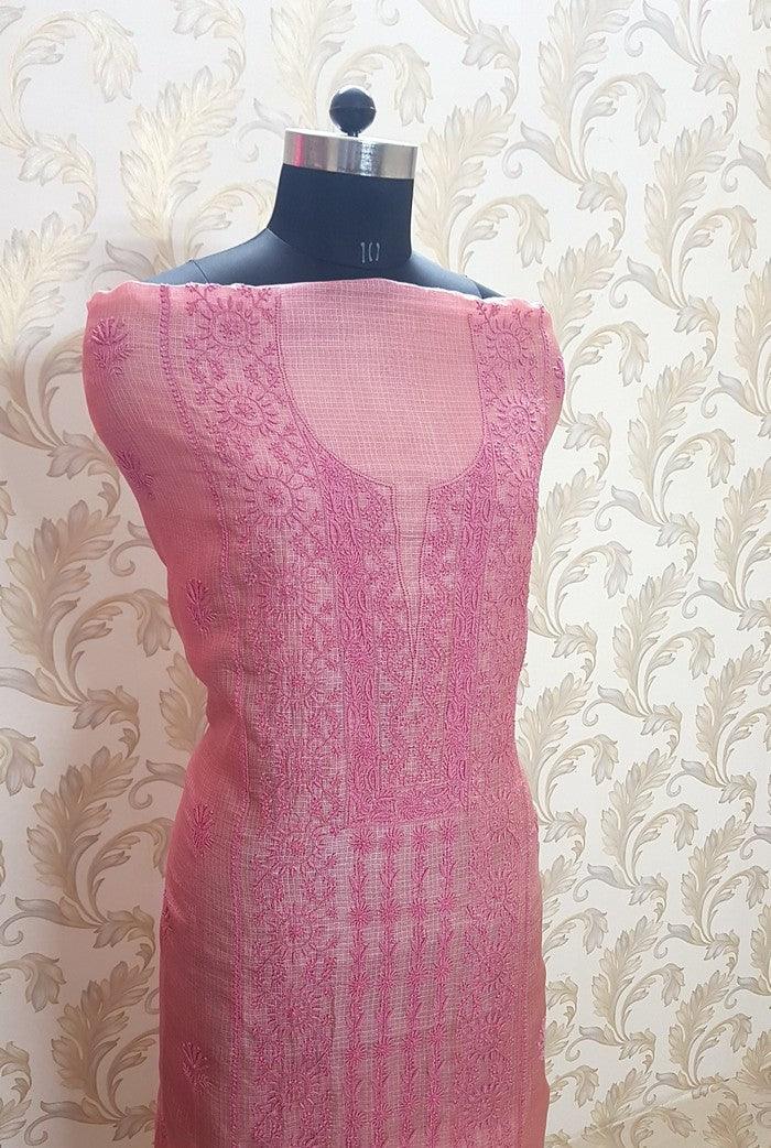 Chikankari Kota Suit ( Do Taar ) - Adah Chikankari