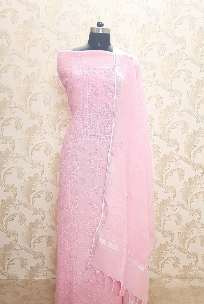 Chikankari Linen Suit ( Do Taar )