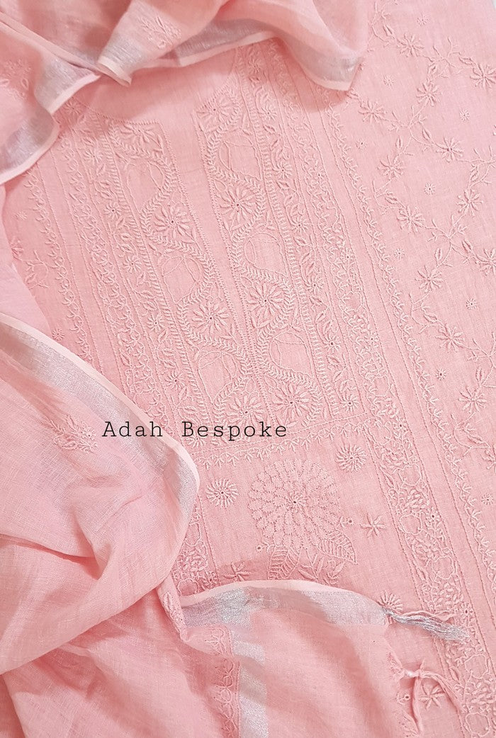 Chikankari Linen Suit ( Do Taar )