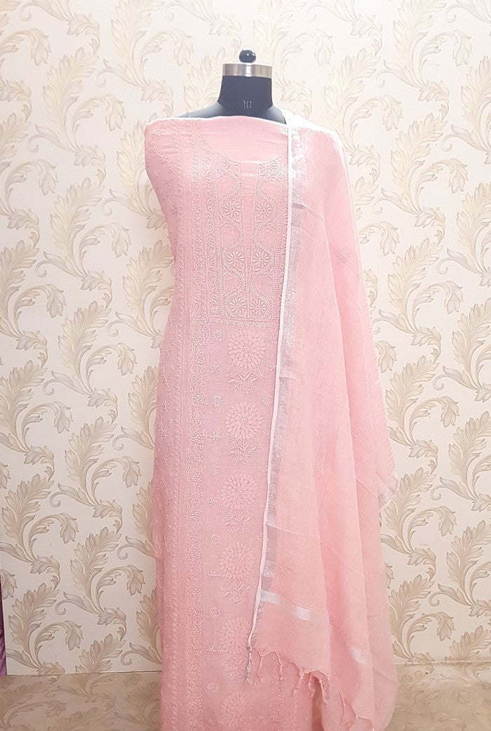 Chikankari Linen Suit ( Do Taar )