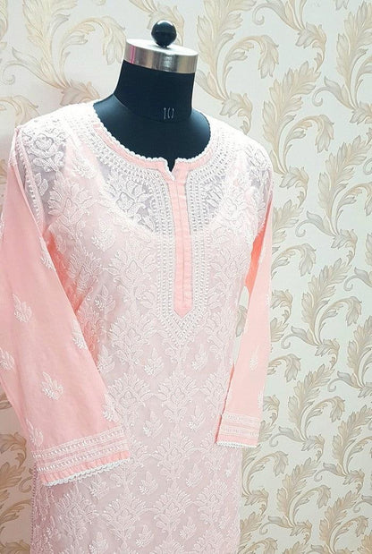 Chikankari Cotton Kurta - Adah Chikankari