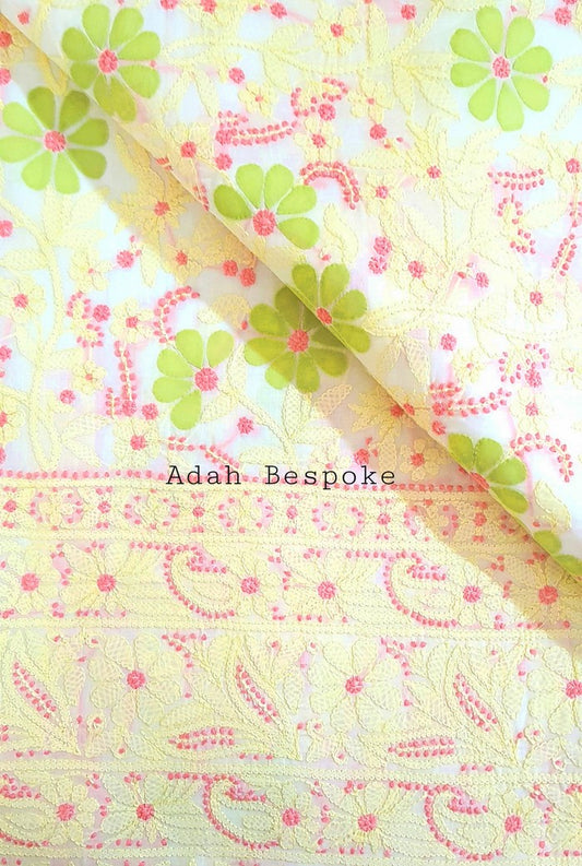 Chikankari Cotton Kurta ( Applique Work )