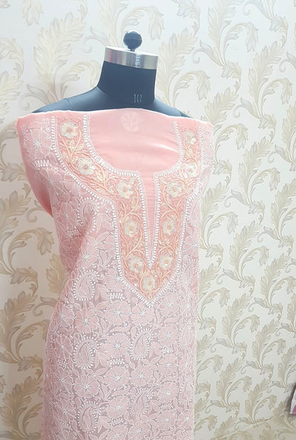 Chikankari Cotton Kurta ( Parsi Work )