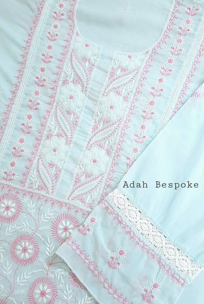 Chikankari Cotton Kurta ( Do Taar )