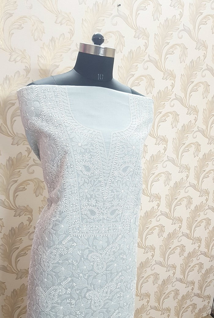 Chikankari Cotton Kurta ( Unstitched )