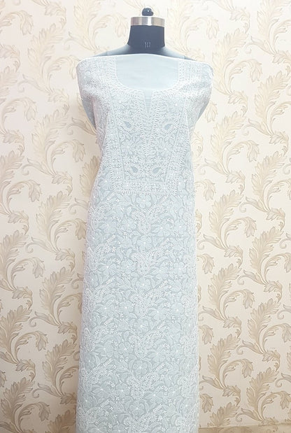 Chikankari Cotton Kurta ( Unstitched )