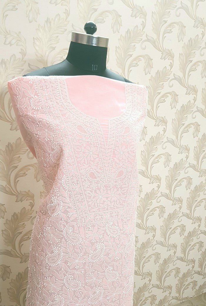 Chikankari Cotton Kurta ( Unstitched )