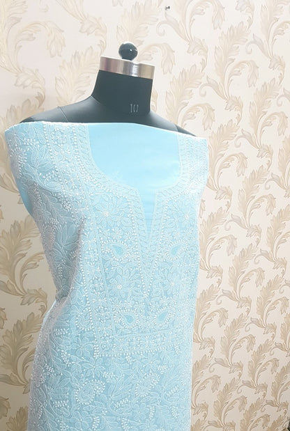 Chikankari Cotton Kurta ( Unstitched )