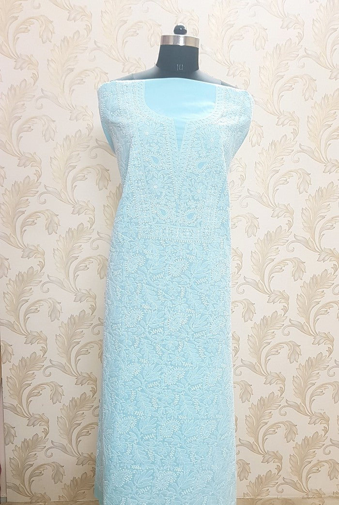 Chikankari Cotton Kurta ( Unstitched )