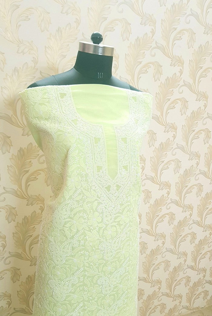 Chikankari Cotton Kurta ( Unstitched )