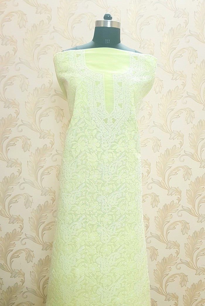 Chikankari Cotton Kurta ( Unstitched )
