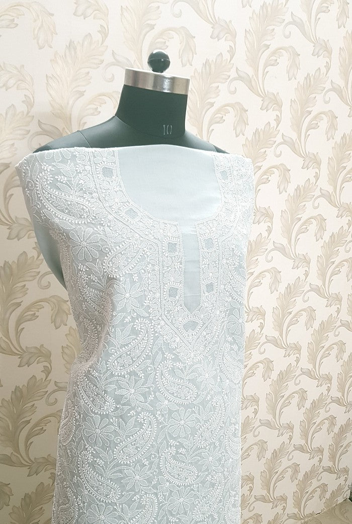 Chikankari Cotton Kurta ( Unstitched )