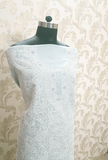 Chikankari Cotton Kurta ( Unstitched )