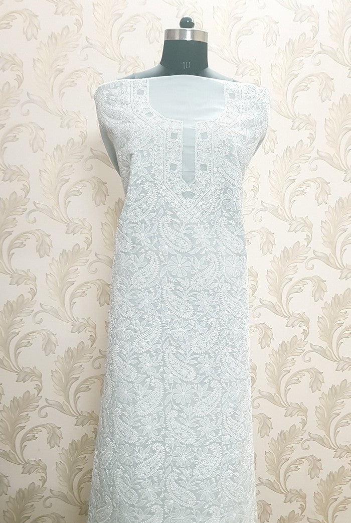 Chikankari Cotton Kurta ( Unstitched )