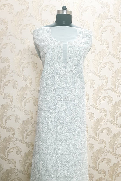 Chikankari Cotton Kurta ( Unstitched )