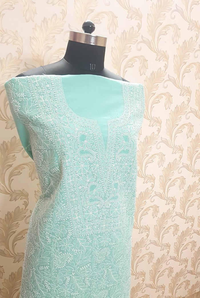 Chikankari Cotton Kurta ( Unstitched )