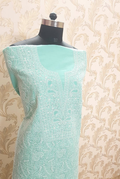 Chikankari Cotton Kurta ( Unstitched )