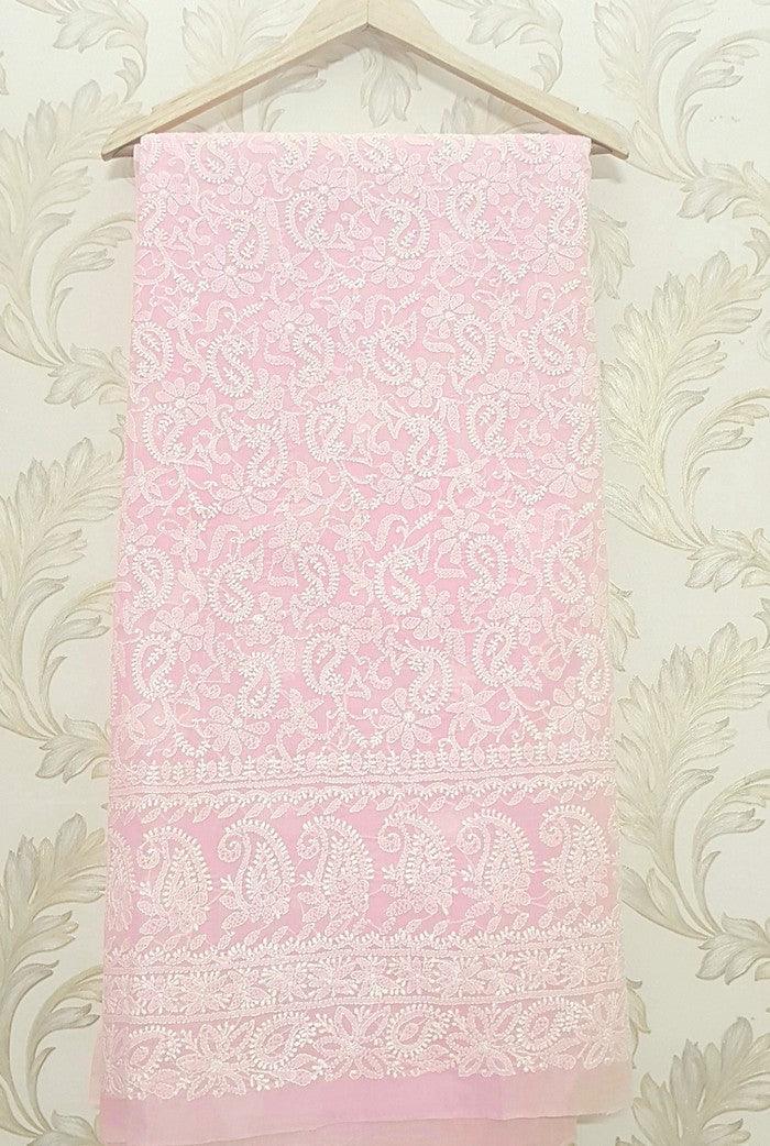 Chikankari Cotton Kurta ( Unstitched ) - Adah Chikankari