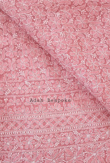 Kota Cotton Chikankari Kurta ( Unstitched ) - Adah Chikankari