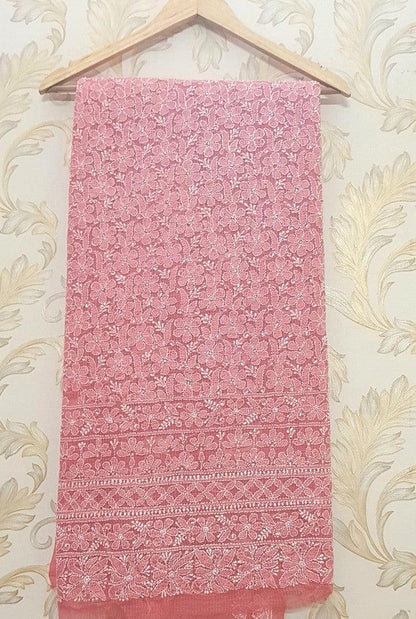 Kota Cotton Chikankari Kurta ( Unstitched ) - Adah Chikankari