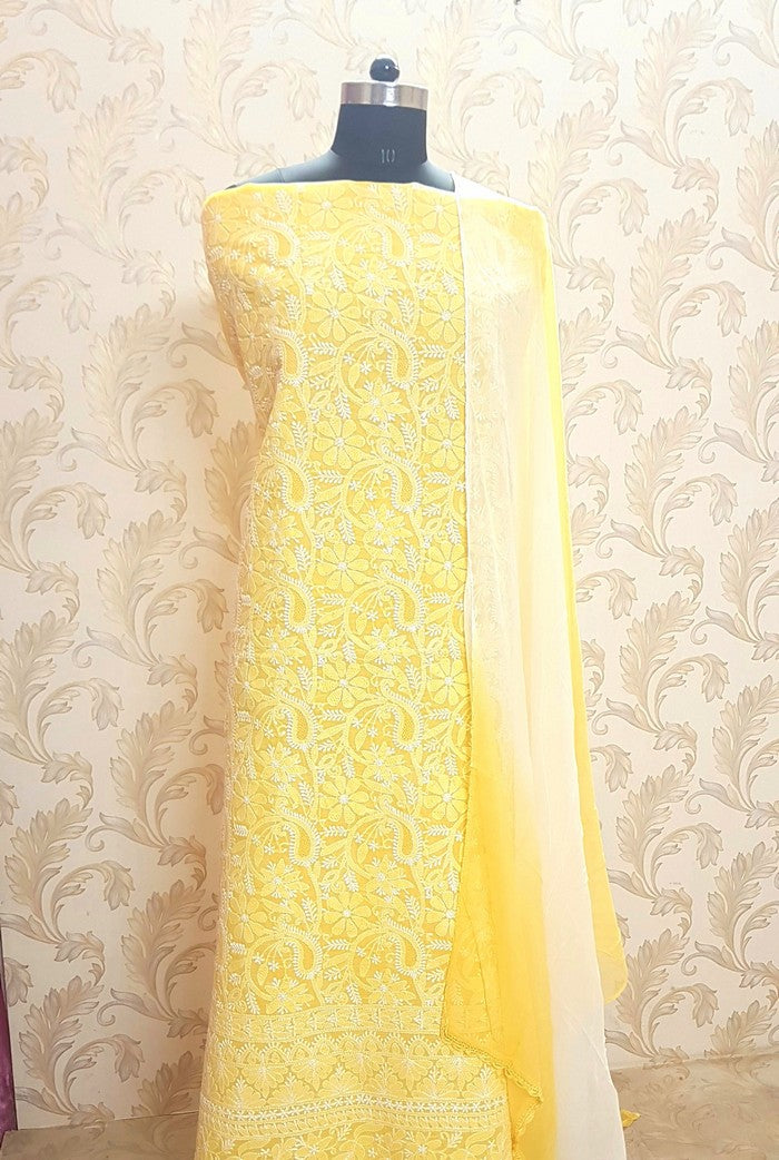 Chikankari Cotton Full Suit ( Jaali )