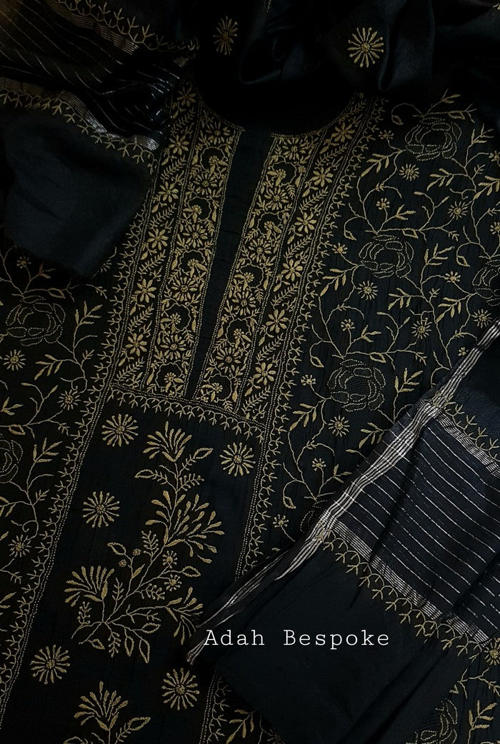 Chikankari Mul Chanderi Suit