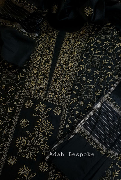 Chikankari Mul Chanderi Suit