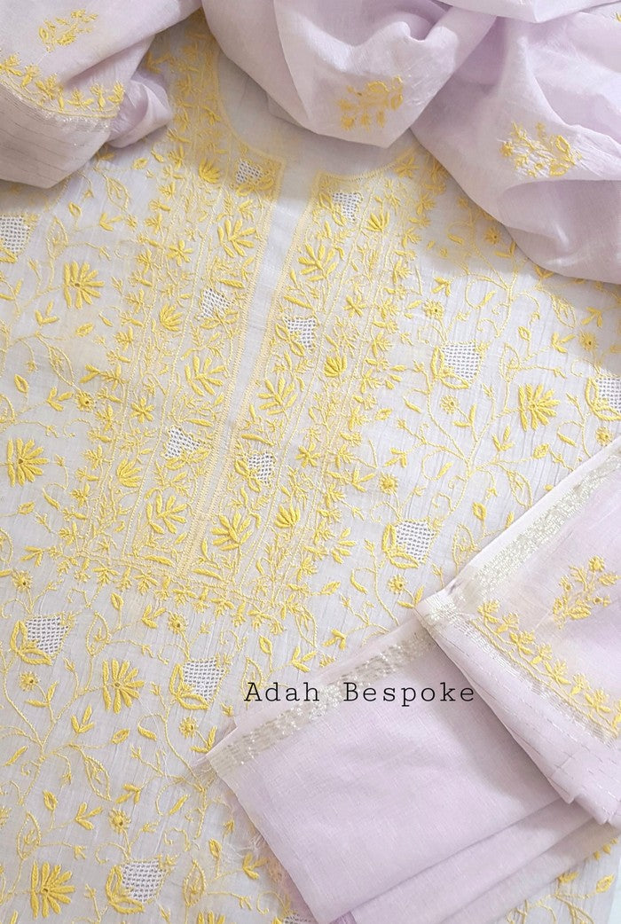 Chikankari Mul Chanderi Suit