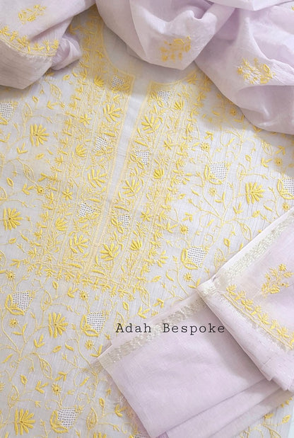 Chikankari Mul Chanderi Suit