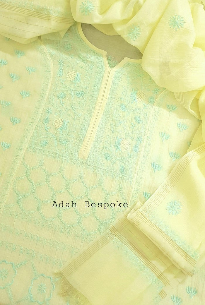 Chikankari Mul Chanderi Suit