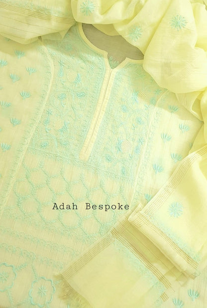 Chikankari Mul Chanderi Suit