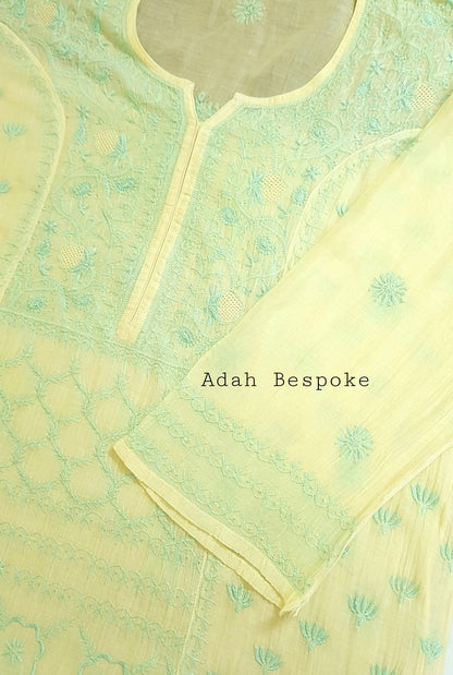 Chikankari Mul Chanderi Suit