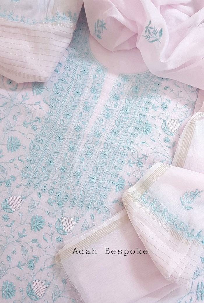 Chikankari Mul Chanderi Suit