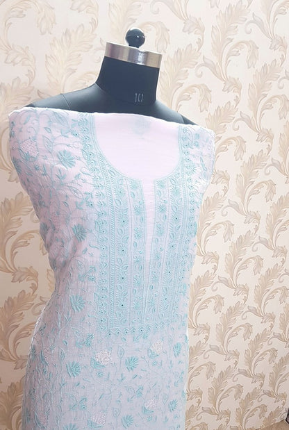 Chikankari Mul Chanderi Suit