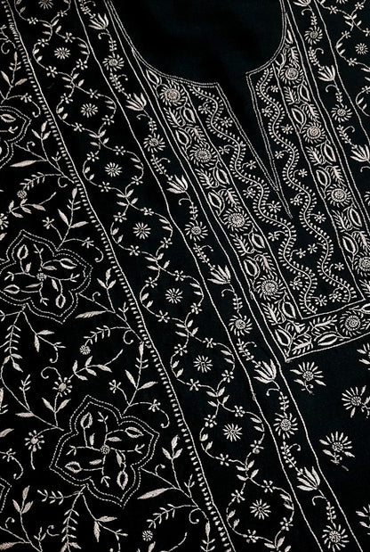 Chikankari Moonga Silk Set ( Do Taar )