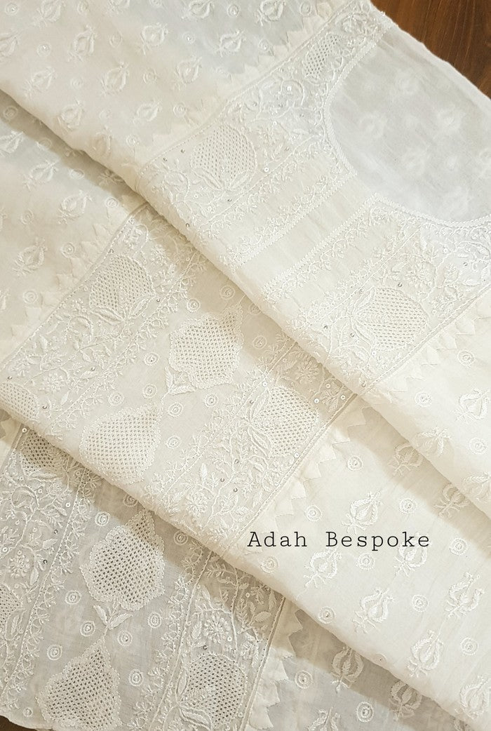 Chikankari Mul Chanderi Suit ( Sequins )