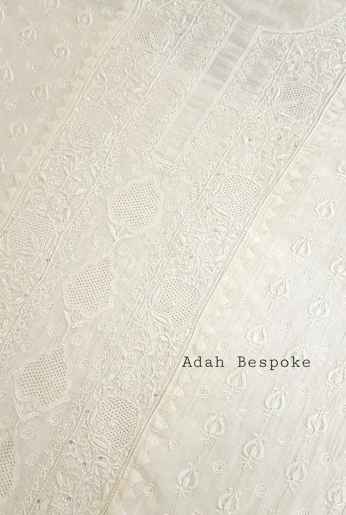 Chikankari Mul Chanderi Suit ( Sequins )