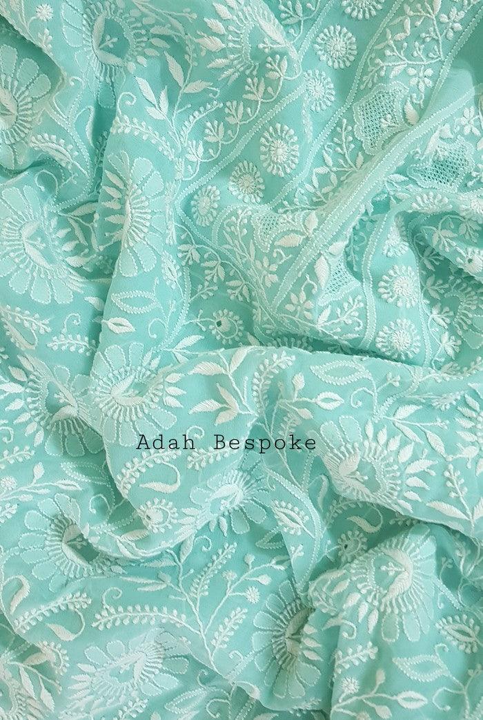 Chikankari Pure Georgette Suit ( Do Taar ) - Adah Chikankari