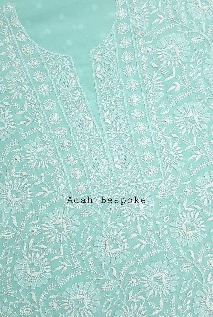 Chikankari Pure Georgette Suit ( Do Taar ) - Adah Chikankari