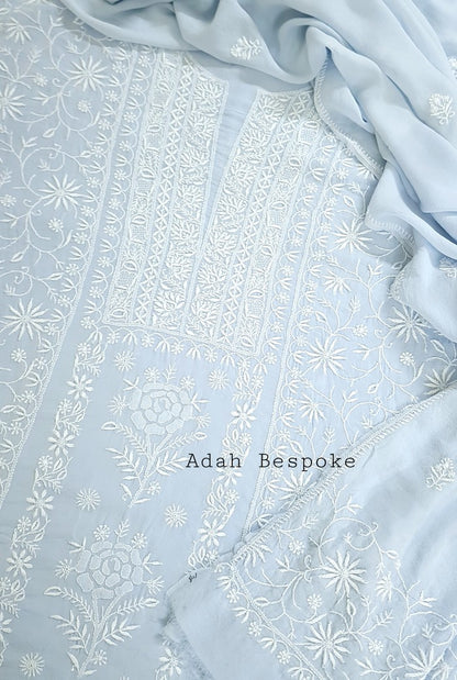Chikankari Pure Georgette Suit ( Do Taar )