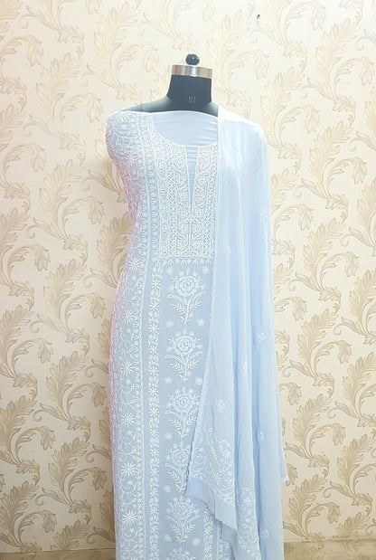 Chikankari Pure Georgette Suit ( Do Taar )