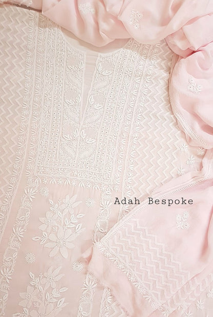 Chikankari Pure Georgette Suit ( Do Taar )