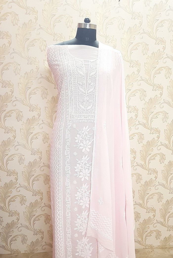 Chikankari Pure Georgette Suit ( Do Taar )