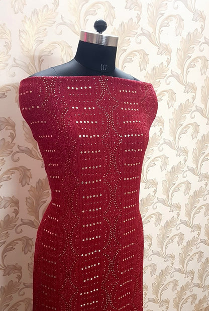 Chikankari Georgette Kurta & Dupatta ( Mukaish )