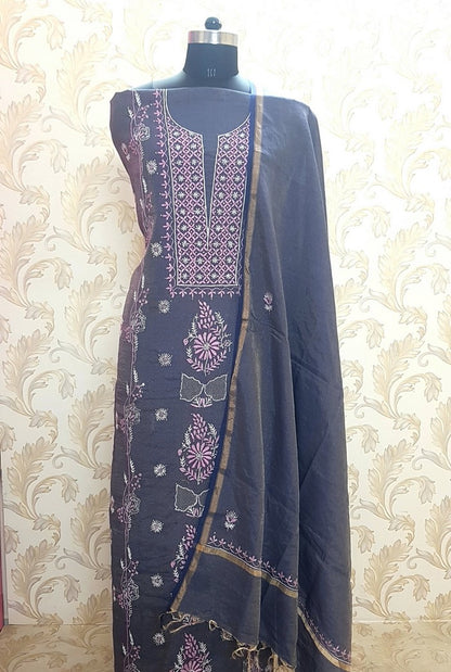 Tissue Silk Designer Suit ( Kurta & Dupatta )