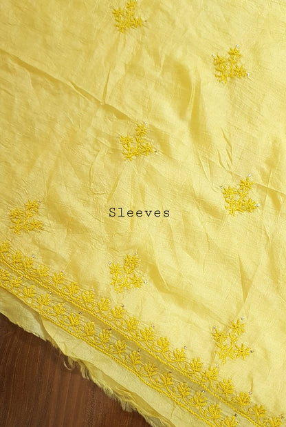 Chikankari Tussar Silk Set ( Do Taar )