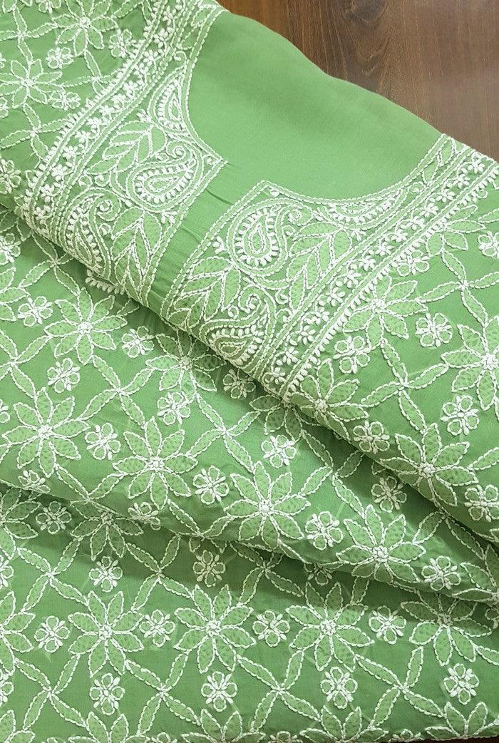 Chikankari Cotton Suit ( Cotton Dupatta ) - Adah Chikankari