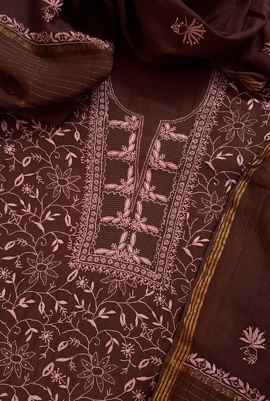 Chikankari Maheshwari Cotton Set ( Do Taar )