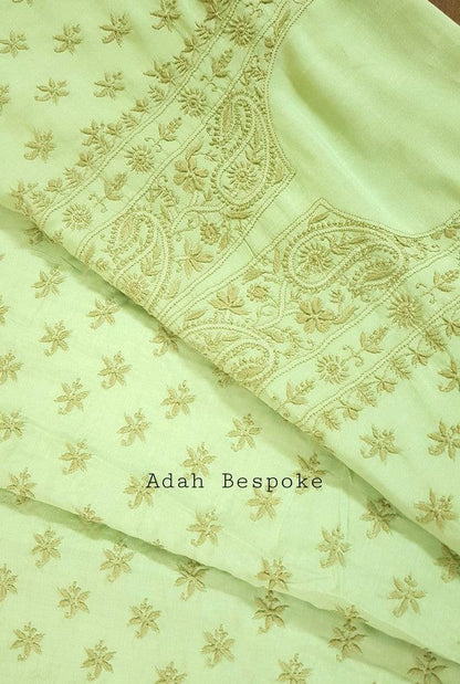 Premium Modal Cotton Suit ( Do Taar ) - Adah Chikankari